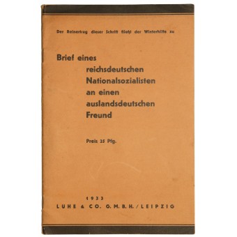 Der Brief des Nationalsozialisten an einen Freund in Übersee. Espenlaub militaria